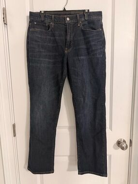 Lucky Brand-Men's Dark Wash Blue Straight-Leg Jeans